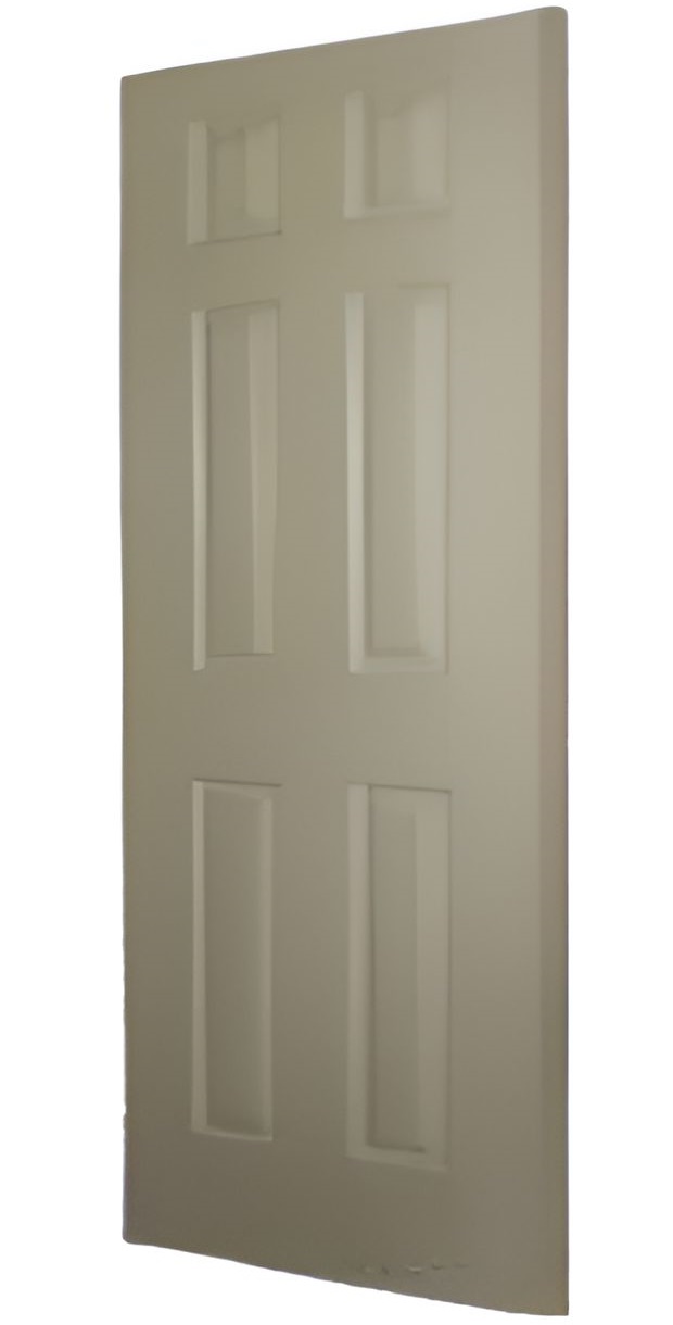 6 Panel Woodgrain Finish Door